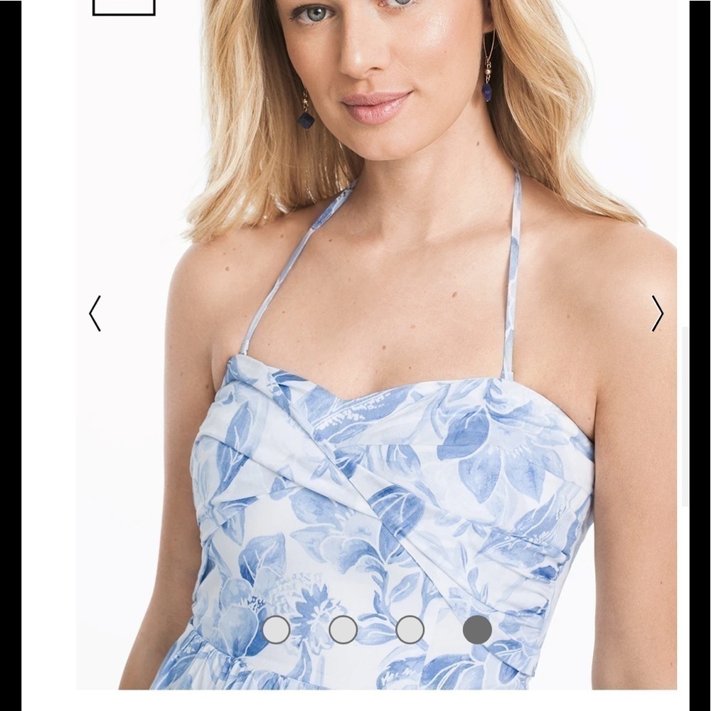 New with tag -Sleeveless Printed Blouson Dress - Picture 4 of 12